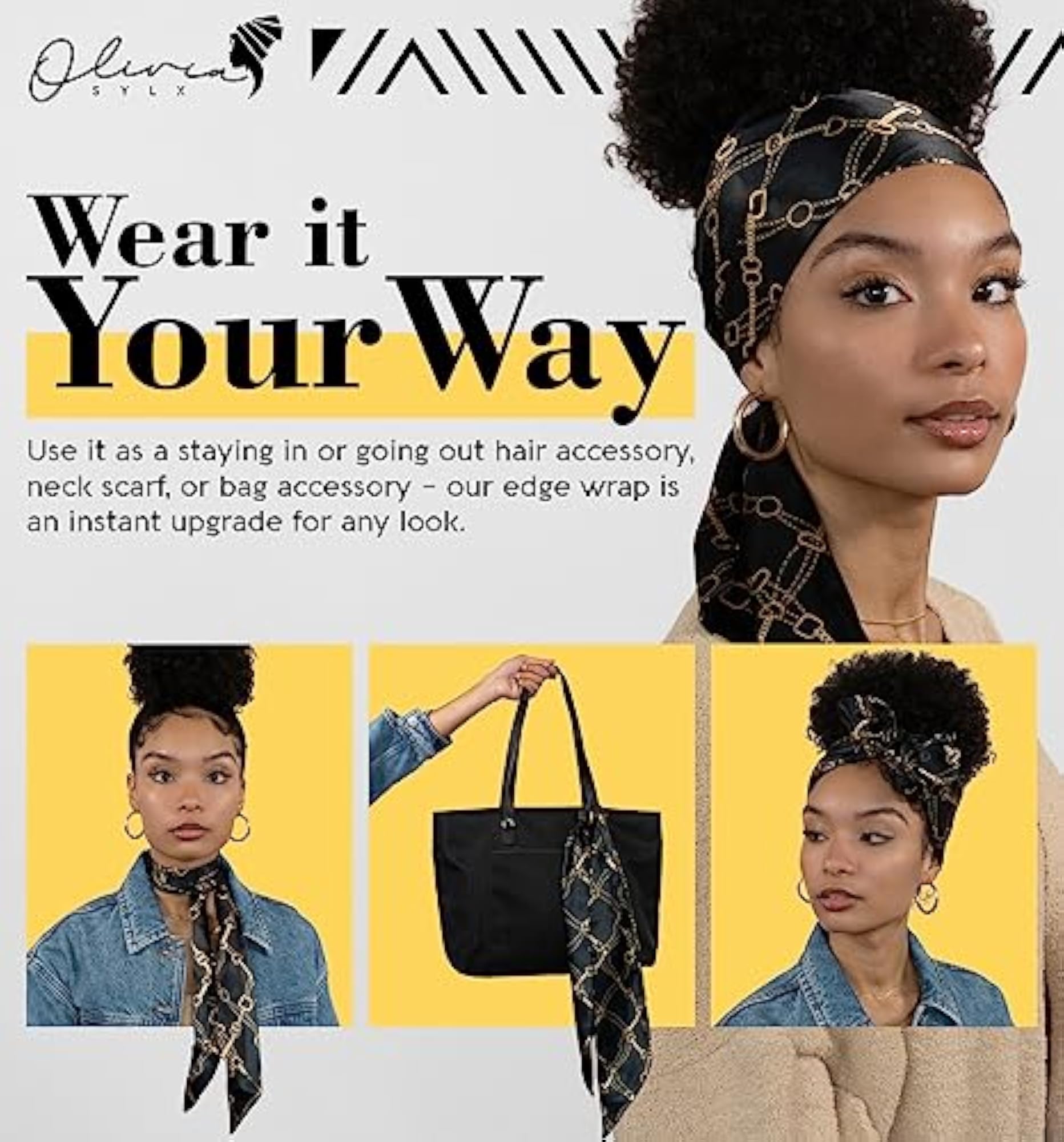 Edge Wrap for Black Hair, Hair Care Accessory